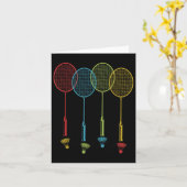Badminton Player Team Shuttle Coach Match Badminto Karte (Gelbe Blume)