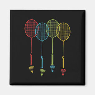 Badminton Player Team Shuttle Coach Match Badminto Magnet