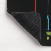 Badminton Player Team Shuttle Coach Match Badminto Mousepad (Ecke)