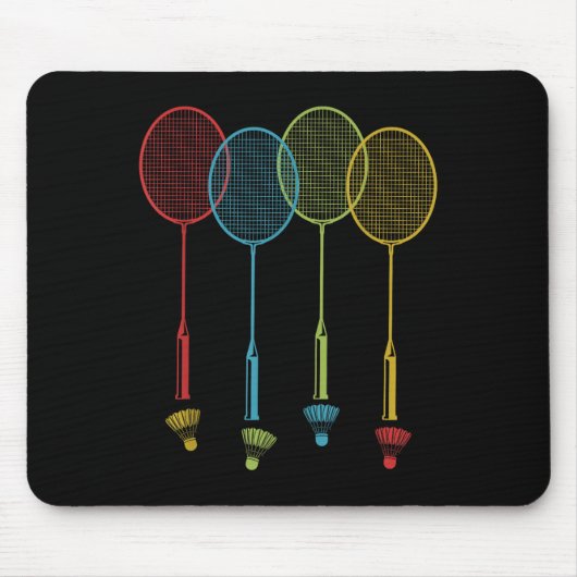Badminton Player Team Shuttle Coach Match Badminto Mousepad (Vorne)
