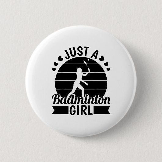 Badminton Player Team - Shuttle Just A Badminton G Button (Vorderseite)