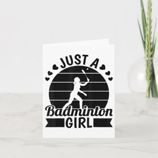 Badminton Player Team - Shuttle Just A Badminton G Karte (Vorderseite)