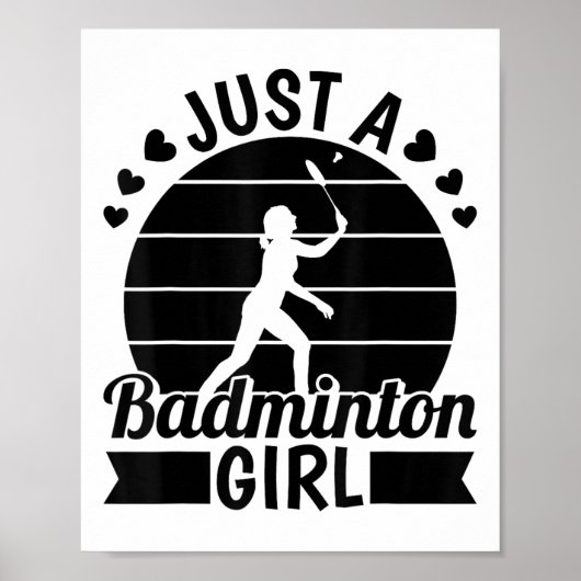 Badminton Player Team - Shuttle Just A Badminton G Poster (Vorne)