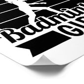 Badminton Player Team - Shuttle Just A Badminton G Poster (Ecke)