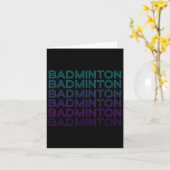 Badminton Player Team Trainer Retro Karte (Gelbe Blume)