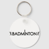 Badminton-Player-Textsymbol Schlüsselanhänger (Vorderseite)