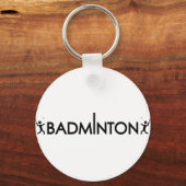 Badminton-Player-Textsymbol Schlüsselanhänger (Vorderseite)