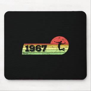 Badminton-Player Vintag 1967 Geburtstagshütte Bad Mousepad