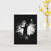 Badminton Player Vintag Badminton Karte (Gelbe Blume)