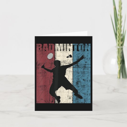Badminton Player Vintag in Not Karte (Vorderseite)