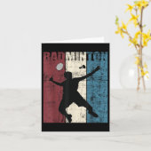 Badminton Player Vintag in Not Karte (Gelbe Blume)