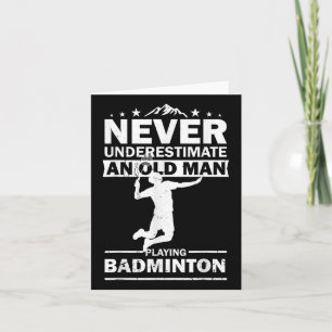 Badminton Player Womens Mens Shuttle Funny Badmint Karte