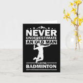 Badminton Player Womens Mens Shuttle Funny Badmint Karte (Gelbe Blume)