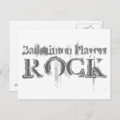 Badminton Players Rock Postkarte (Vorne/Hinten)