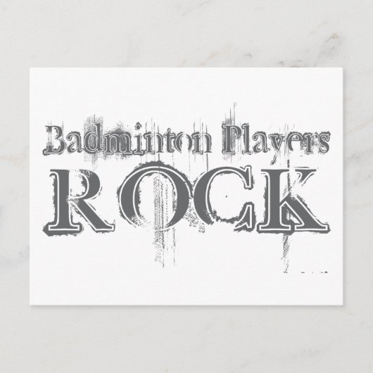 Badminton Players Rock Postkarte (Vorderseite)