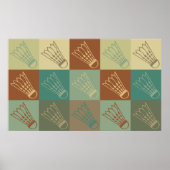 Badminton Pop Art Poster (Vorne)