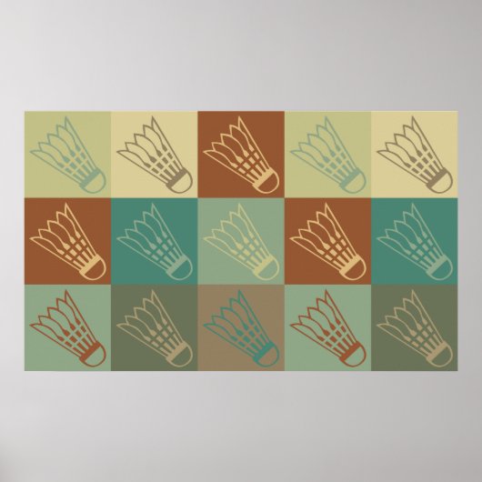 Badminton Pop Art Poster (Vorne)