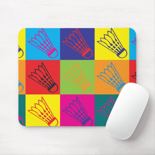 Badminton-Pop-Kunst Mousepad (Mit Mouse)