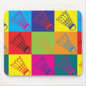 Badminton-Pop-Kunst Mousepad (Vorne)