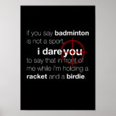 Badminton Poster (Vorne)
