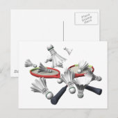 Badminton Postkarte (Vorne/Hinten)