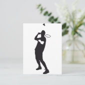 Badminton Postkarte (Stehend Vorderseite)