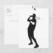 Badminton Postkarte (Vorne/Hinten)