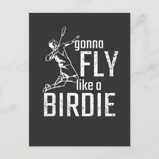 Badminton Postkarte (Vorderseite)