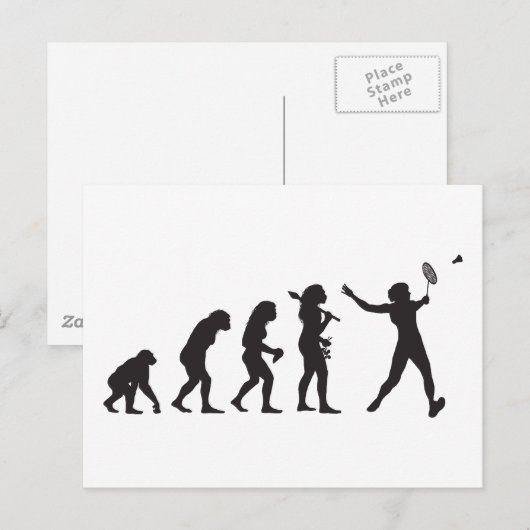 Badminton Postkarte (Vorne/Hinten)