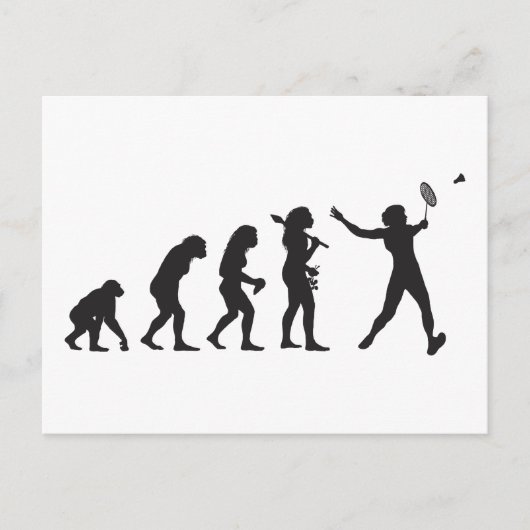 Badminton Postkarte (Vorderseite)