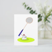 Badminton Postkarte (Stehend Vorderseite)