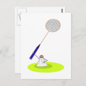 Badminton Postkarte (Vorne/Hinten)