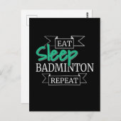 Badminton Postkarte (Vorne/Hinten)
