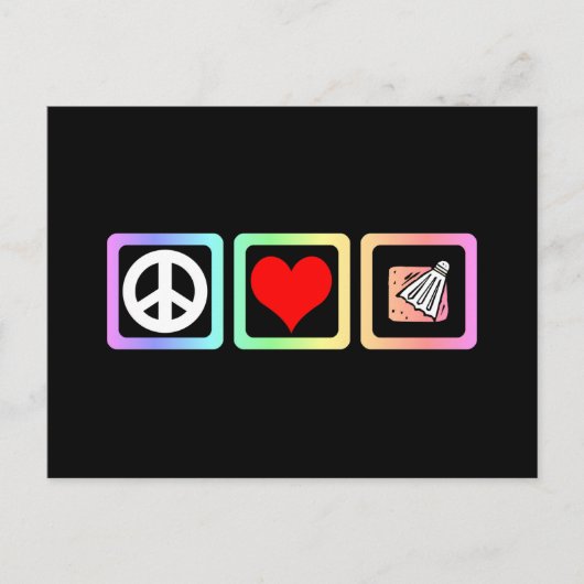 Badminton Postkarte (Vorderseite)