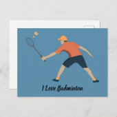 Badminton Postkarte (Vorne/Hinten)