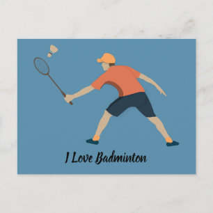 Badminton Postkarte