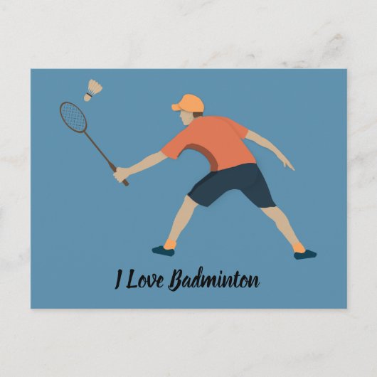 Badminton Postkarte (Vorderseite)
