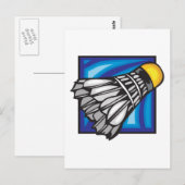 Badminton Postkarte (Vorne/Hinten)