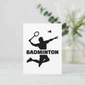 Badminton Postkarte (Stehend Vorderseite)