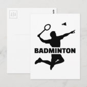 Badminton Postkarte (Vorne/Hinten)