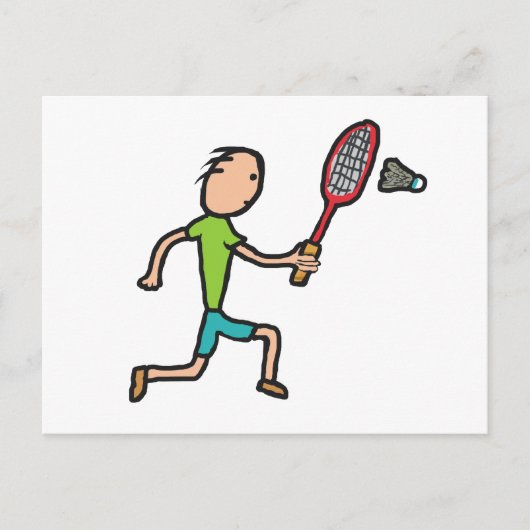 Badminton Postkarte (Vorderseite)