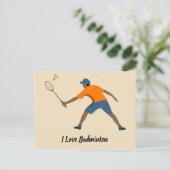 Badminton Postkarte (Stehend Vorderseite)