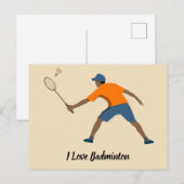 Badminton Postkarte (Vorne/Hinten)