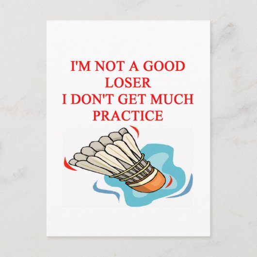 BADMINTON POSTKARTE (Vorderseite)