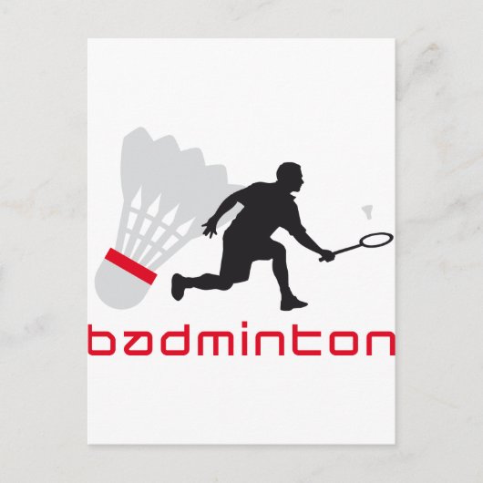 Badminton Postkarte (Vorderseite)
