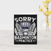Badminton Practice - Sorry I Cant Karte (Gelbe Blume)