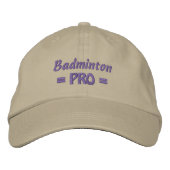 Badminton PRO Cap Bestickte Baseballkappe (Vorderseite)