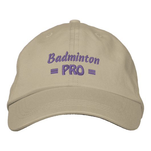 Badminton PRO Cap Bestickte Baseballkappe (Vorderseite)