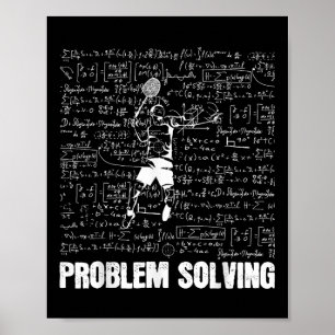 Badminton Problemlösungs Spieler Sport Lösung Poster