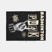 Badminton Punk Rock N Roll Racket Shuttle Sport  Fleecedecke (Vorderseite (Horizontal))